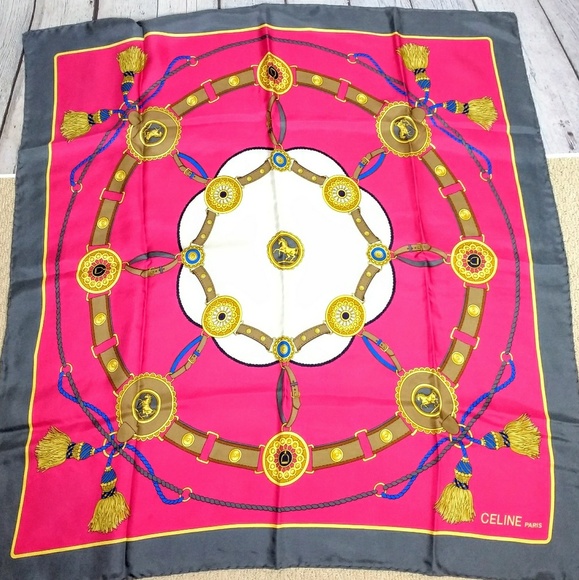 Celine Accessories - Celine Paris silk scarf Made in Italy 34" sq.